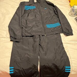 Adidas Black Tracksuit with Teal Accents